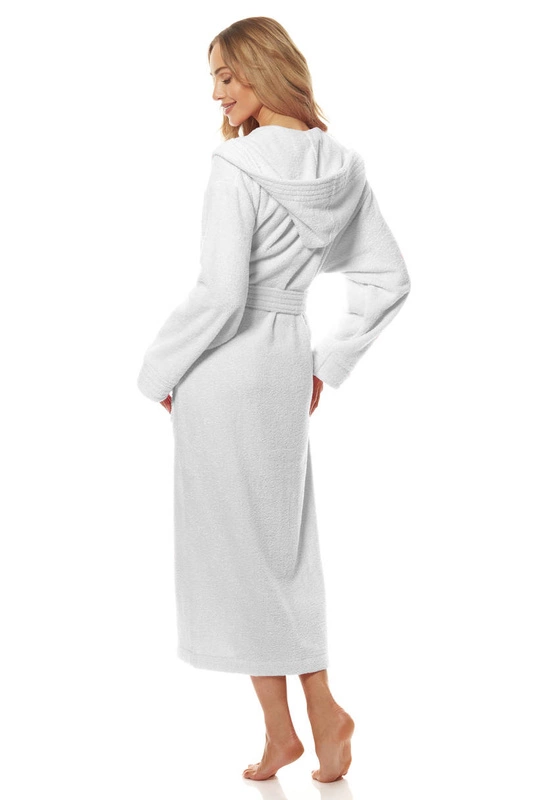 L&amp;L 2102 white cotton terry bathrobe for women